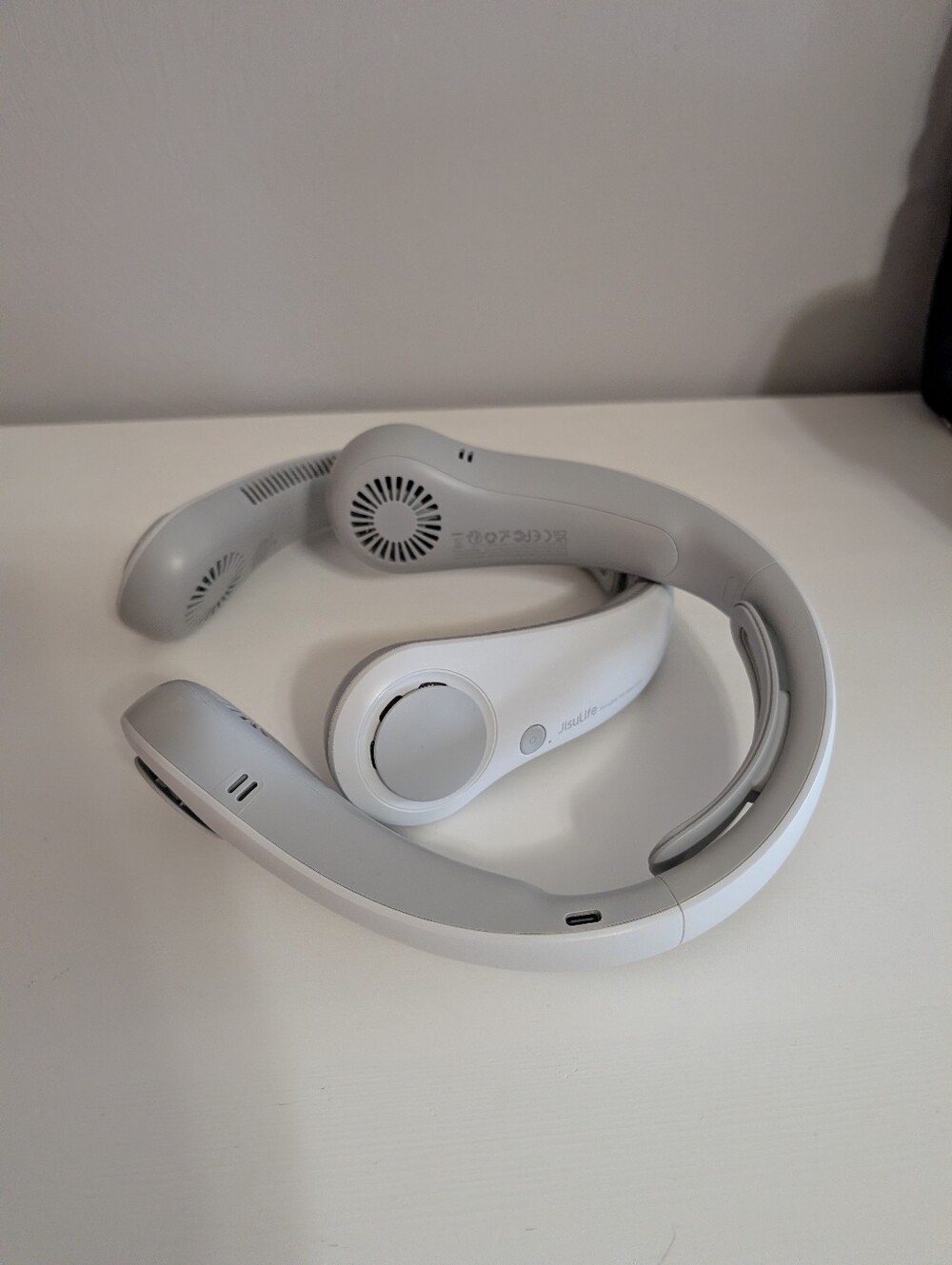 Two Portable Neck Fans